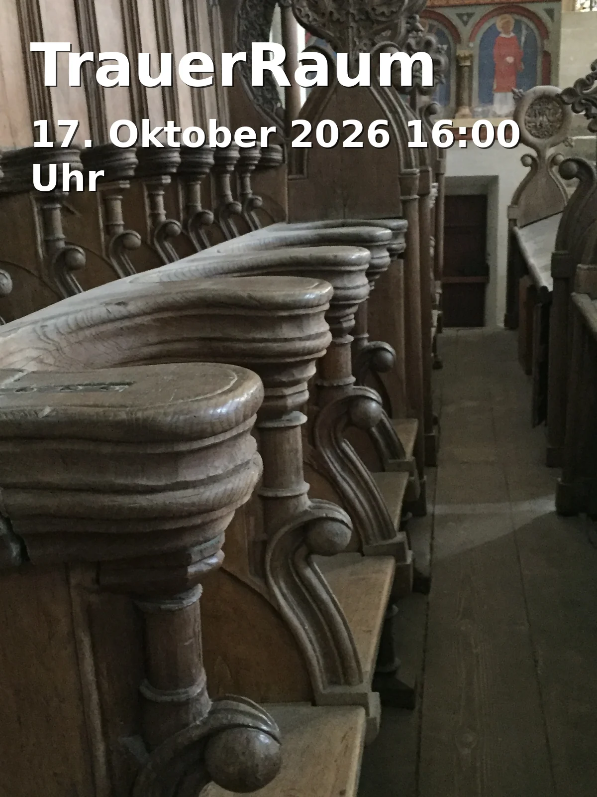 Event: TrauerRaum in Paulanerkirche Amberg, Paulanergasse 12, 92224 Amberg on 17. Oktober 2026
