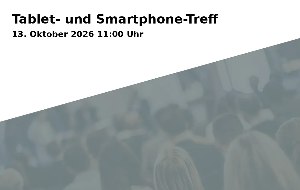 Event: Tablet- und Smartphone-Treff in Stadtbibliothek Göttingen, Thomas-Buergenthal-Haus, Gotmarstraße 8, 37073 Göttingen on 13. Oktober 2026