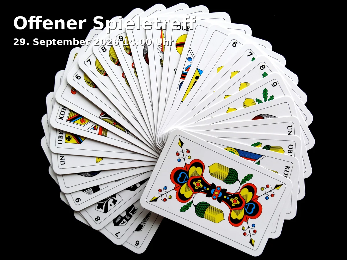 Event: Offener Spieletreff in Stadtteilzentrum Die Scheune - Saal, Odenwaldallee 2, 91056 Erlangen on 29. September 2026