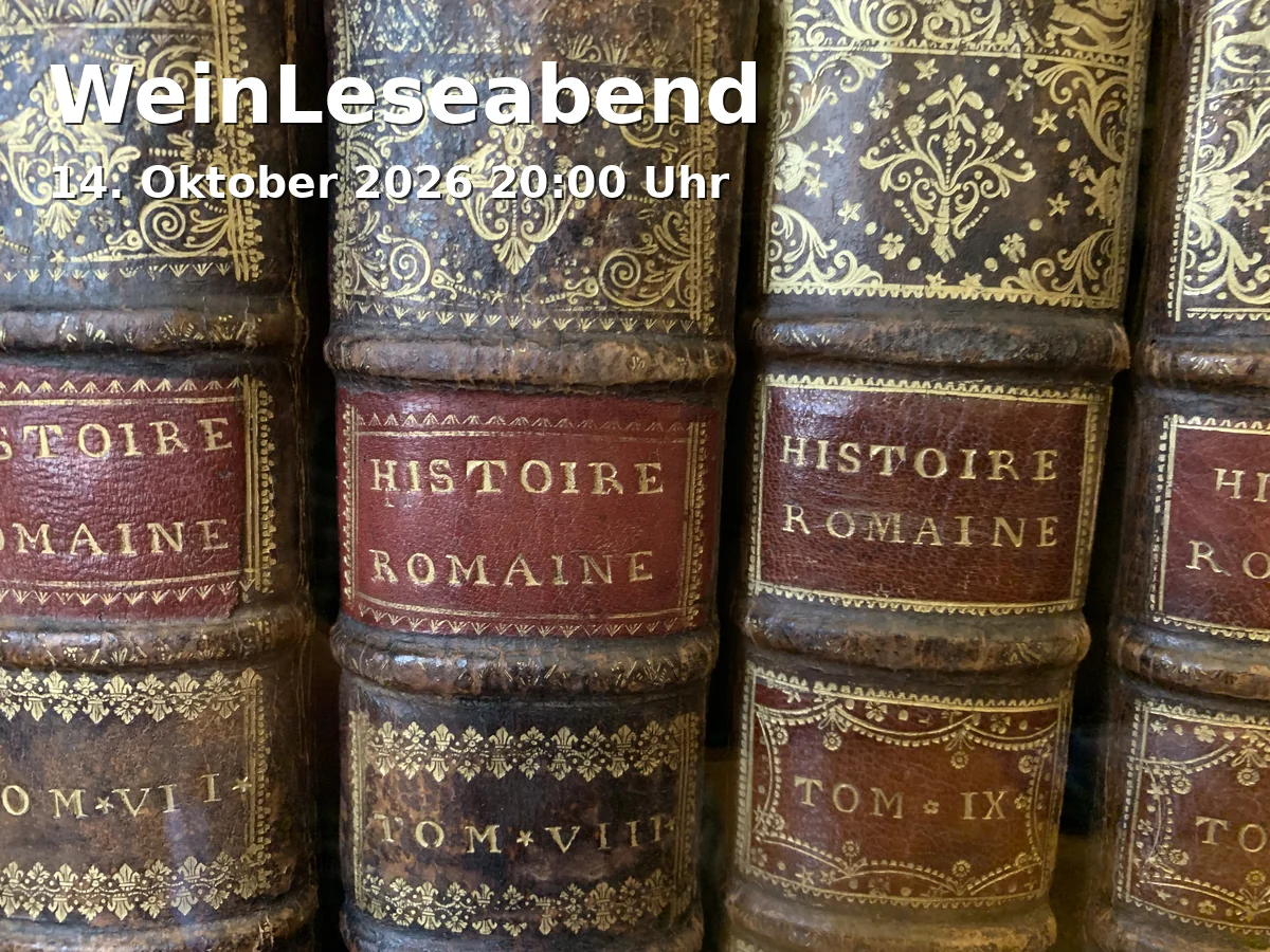Event: WeinLeseabend in Buchhandlung Rupprecht, Nürnberger Straße 24-26, 91052 Erlangen on 14. Oktober 2026