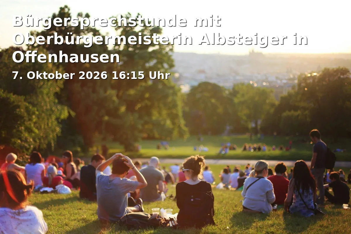 Event: Bürgersprechstunde mit Oberbürgermeisterin Albsteiger in Offenhausen