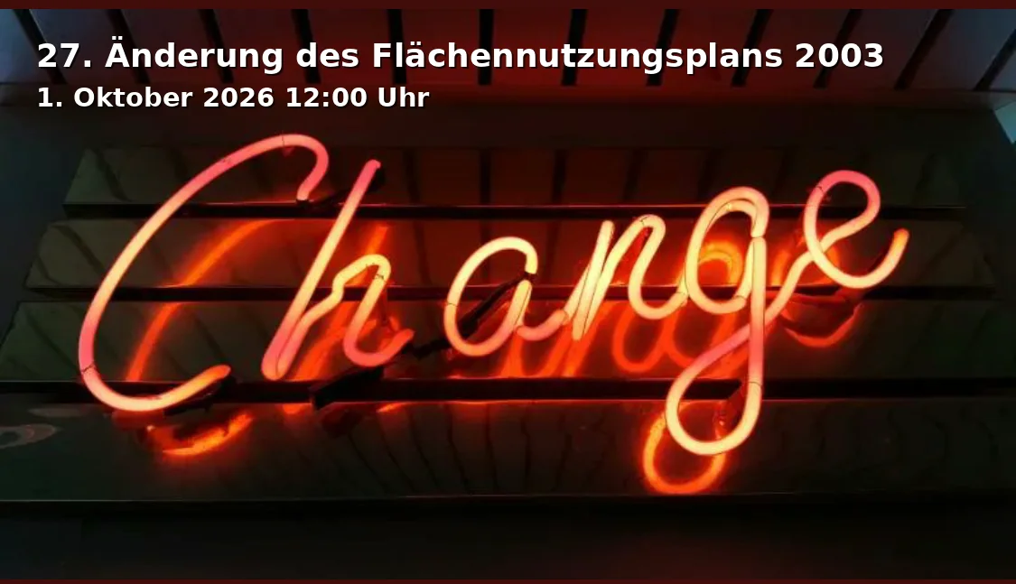 27. Änderung des Flächennutzungsplans 2003