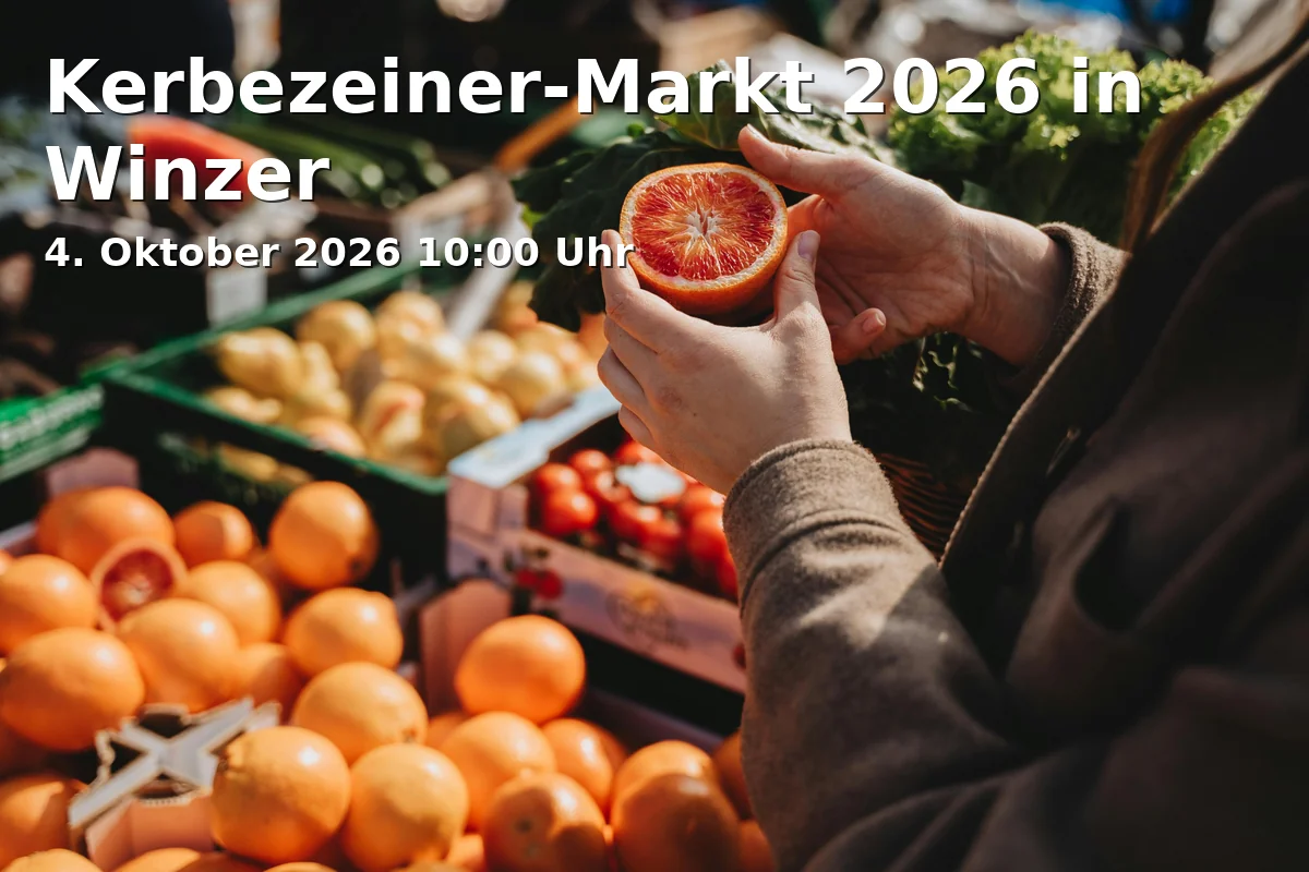 Event: Kerbezeiner Market 2026 in Winzer in Jahnstraße und Schulgelände, 94577 Winzer on 4. October 2026