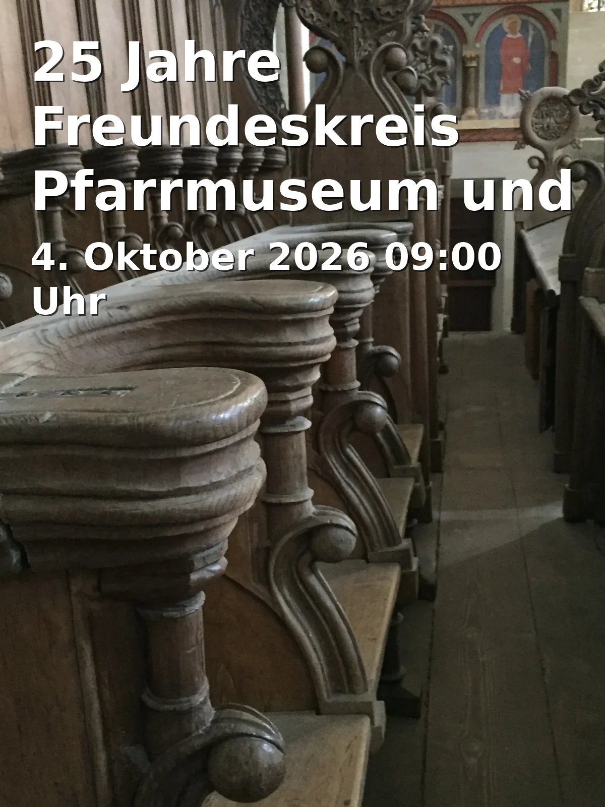 Event: 25 Jahre Freundeskreis Pfarrmuseum und Erntedankgottesdienst in Pfarrheim Flintsbach a.Inn, Kirchplatz 5 a, 83126 Flintsbach a.Inn on 4. Oktober 2026