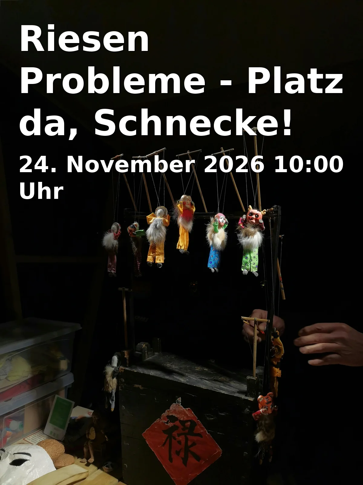 Event: Riesen Probleme - Platz da, Schnecke! (ab 5) in Junges Theater im abraxas (Südflügel), Sommestraße 30, 86156 Augsburg on 24. November 2026