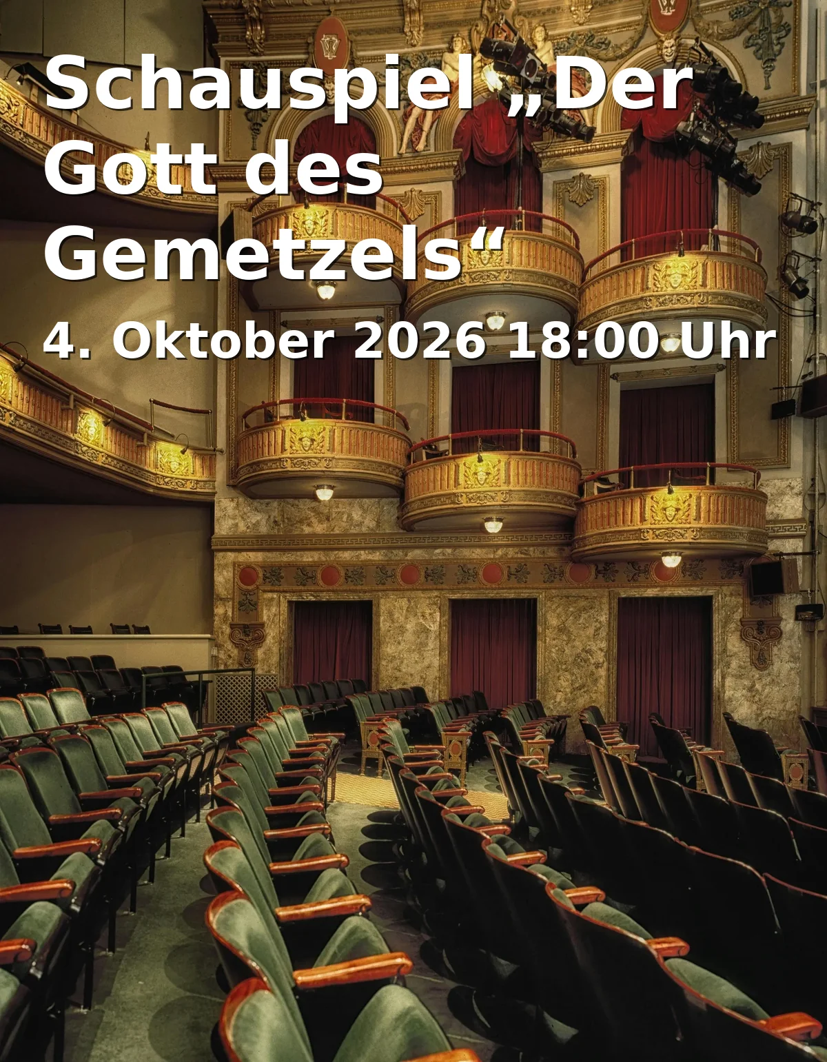 Event: Schauspiel „Der Gott des Gemetzels“ in Großes Haus Gera, Theaterplatz 1, 07548 Gera on 4. Oktober 2026