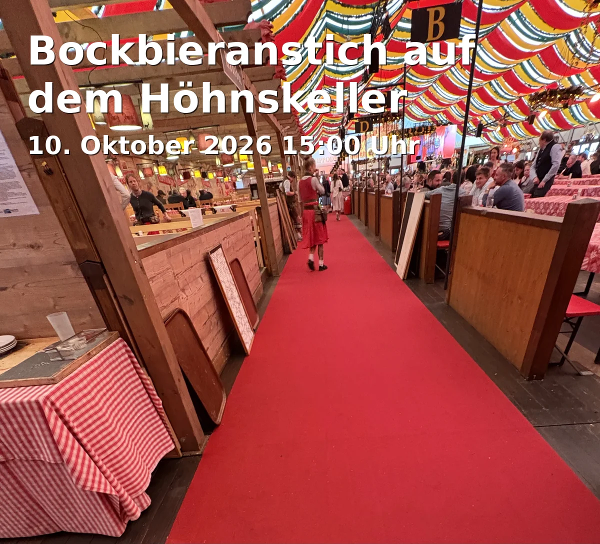 Event: Bockbieranstich auf dem Höhnskeller in Höhnskeller, Meedensdorfer Straße 9, 96117 Memmelsdorf on 10. Oktober 2026