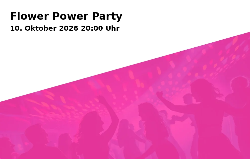 Event: Flower Power Party in KUFA - Kulturfabrik, Ohmstraße 3, 96050 Bamberg on 10. Oktober 2026