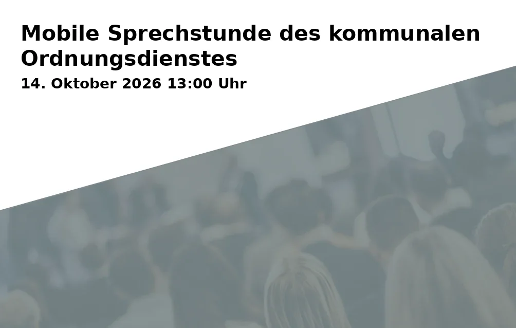 Event: Mobile Sprechstunde des kommunalen Ordnungsdienstes in St. Urbanus Domplatte, St.-Urbanus-Kirchplatz 1, Gelsenkirchen on 14. Oktober 2026