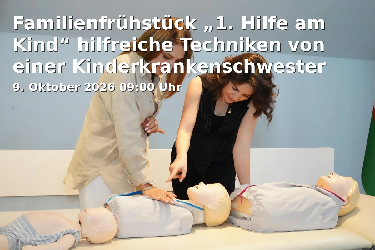 Event: Familienfrühstück „1. Hilfe am Kind“ hilfreiche Techniken von einer Kinderkrankenschwester in Familiencafé, Hopfenstr., 87700 Memmingen on 9. Oktober 2026