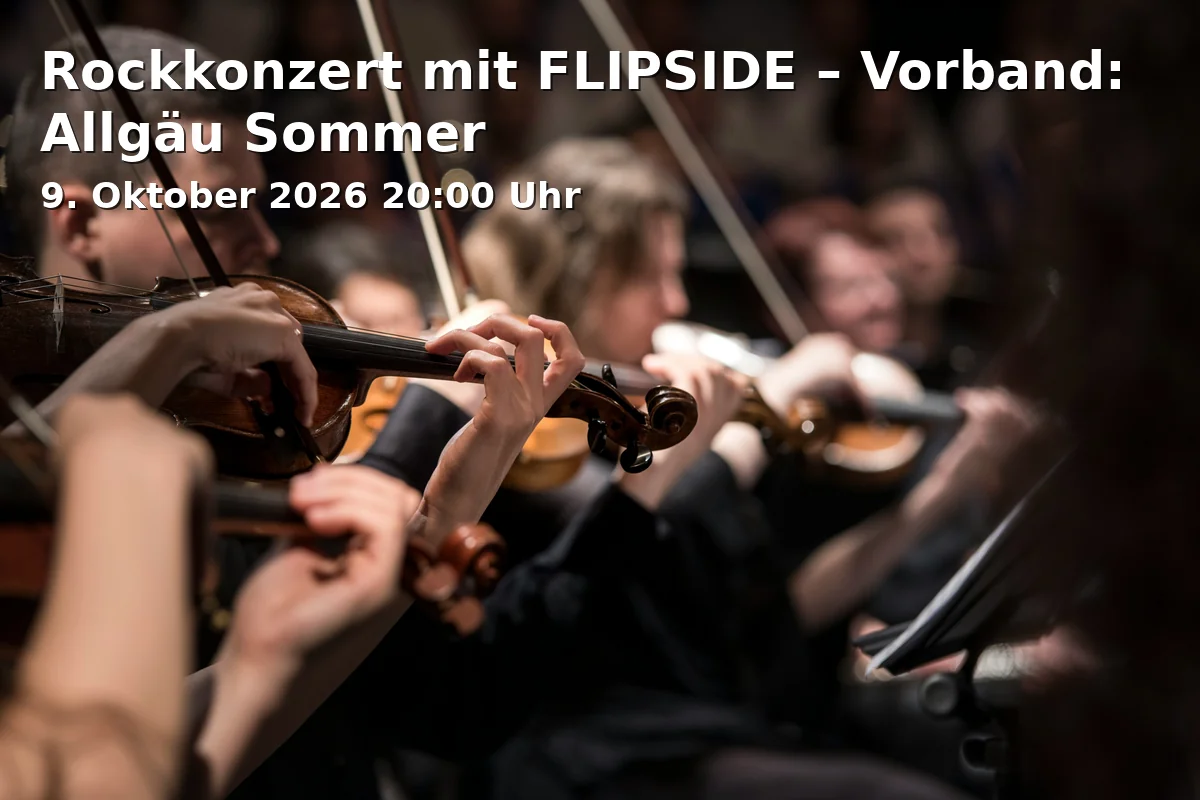Rockkonzert mit FLIPSIDE – Vorband: Allgäu Sommer