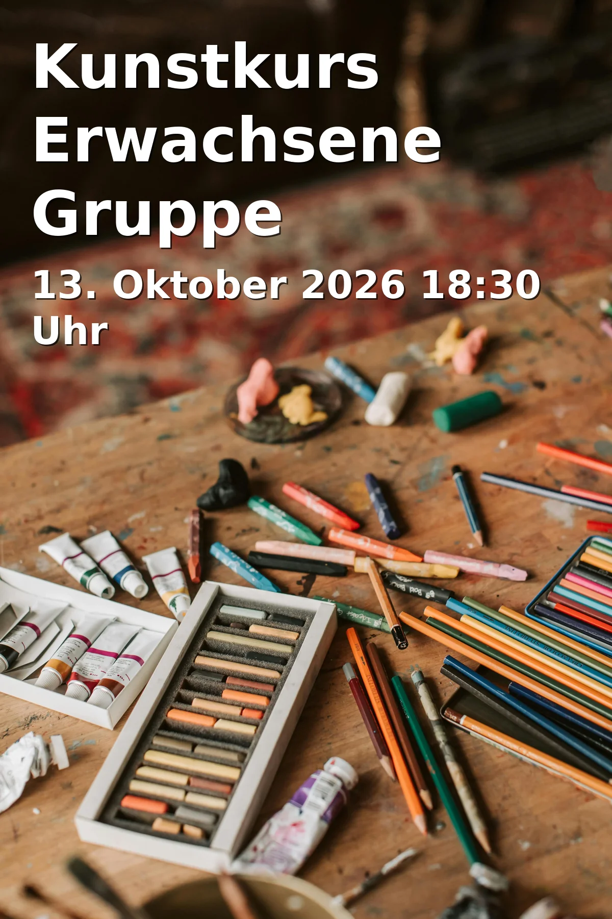 Event: Kunstkurs Erwachsene Gruppe in „Blauer Vogel“ Galerie Ute Laux, Wismarsche Str. 158, 19053 Schwerin on 13. Oktober 2026