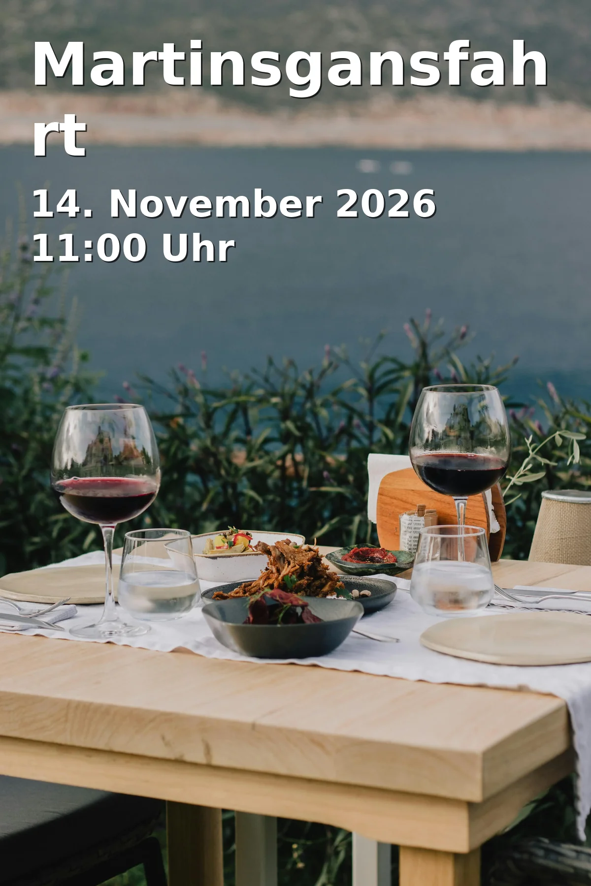 Event: Martinsgansfahrt in WEISSE FLOTTE Fahrgastschifffahrt Schwerin, Werderstraße 140, 19055 Schwerin on 14. November 2026
