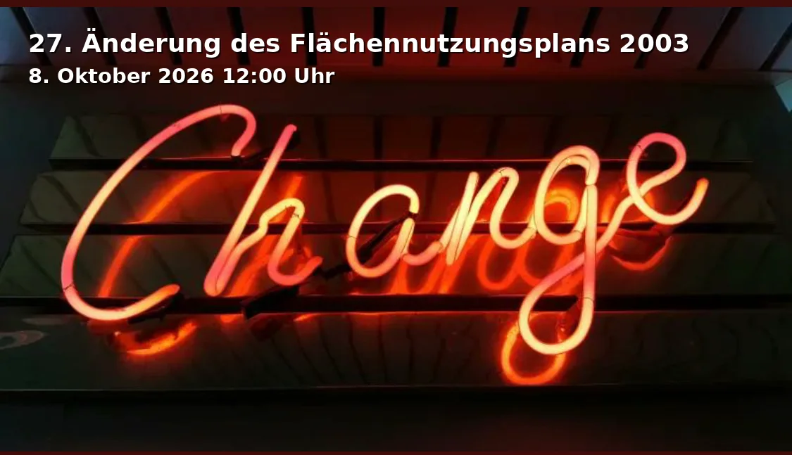 27. Änderung des Flächennutzungsplans 2003