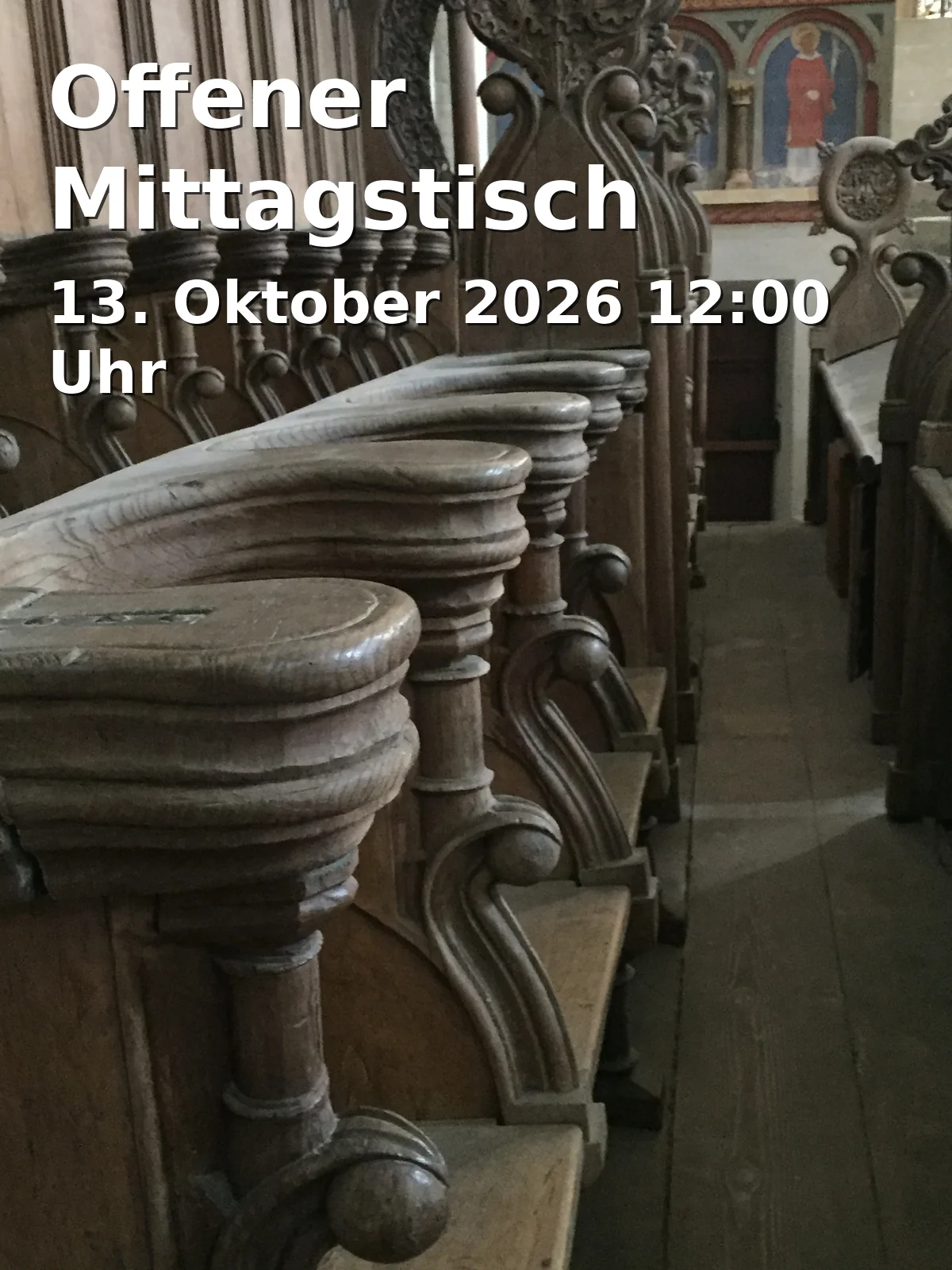 Event: Offener Mittagstisch in Versöhnungskirche, Eisenacher Weg 2, 87700 Memmingen on 13. Oktober 2026
