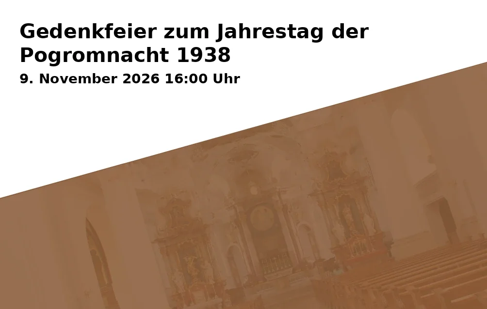 Gedenkfeier zum Jahrestag der Pogromnacht 1938