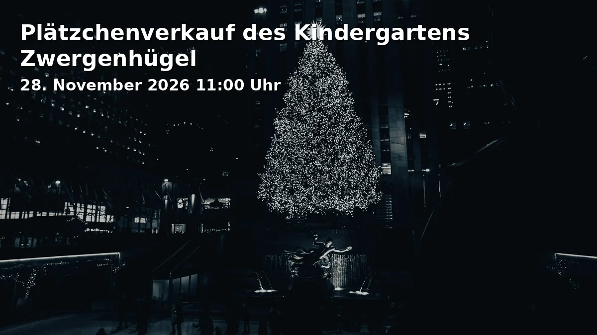 Event: Plätzchenverkauf des Kindergartens Zwergenhügel in Stadtparkett Bayreuth, Aktionsbühne Christkindlesmarkt, Maximilianstraße 34-62, 95444 Bayreuth on 28. November 2026