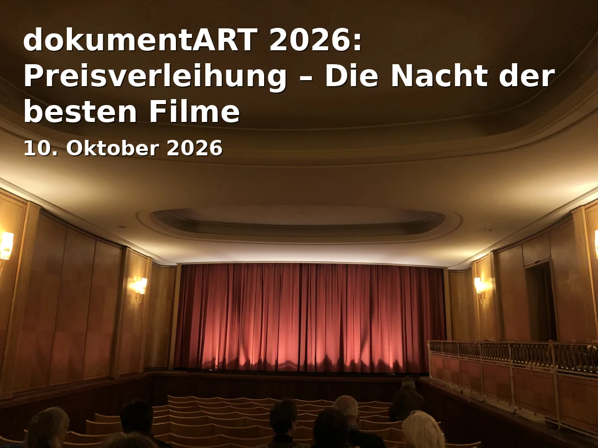 dokumentART 2026: Preisverleihung – Die Nacht der besten Filme