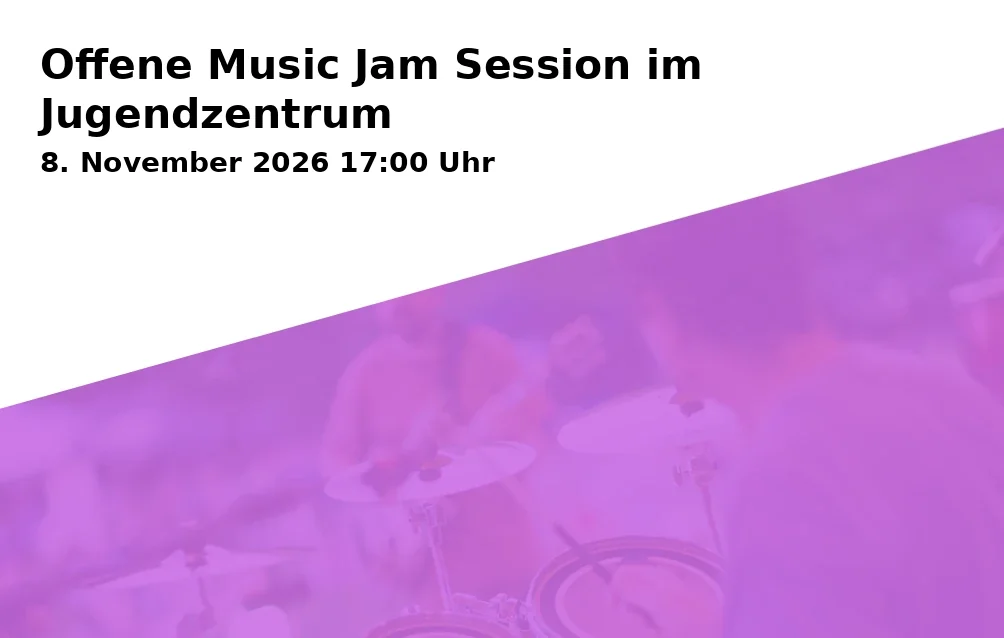 Event: Offene Music Jam Session im Jugendzentrum in Jugendzentrum Klärwerk, Bruno-Hofer-Straße 8, 92224 Amberg on 8. November 2026
