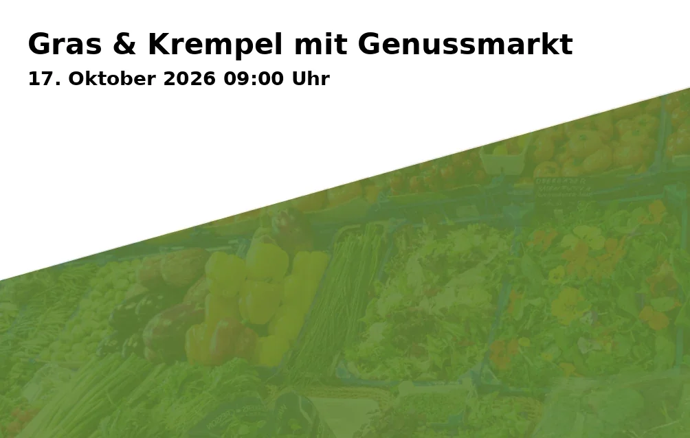 Event: Gras & Krempel mit Genussmarkt in Staudengärtnerei Gaißmayer, Jungviehweide 3, 89257 Illertissen on 17. Oktober 2026