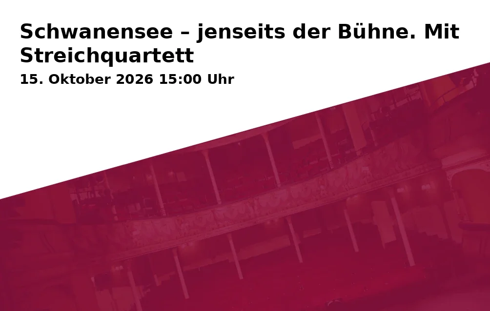 Event: Schwanensee – jenseits der Bühne. Mit Streichquartett