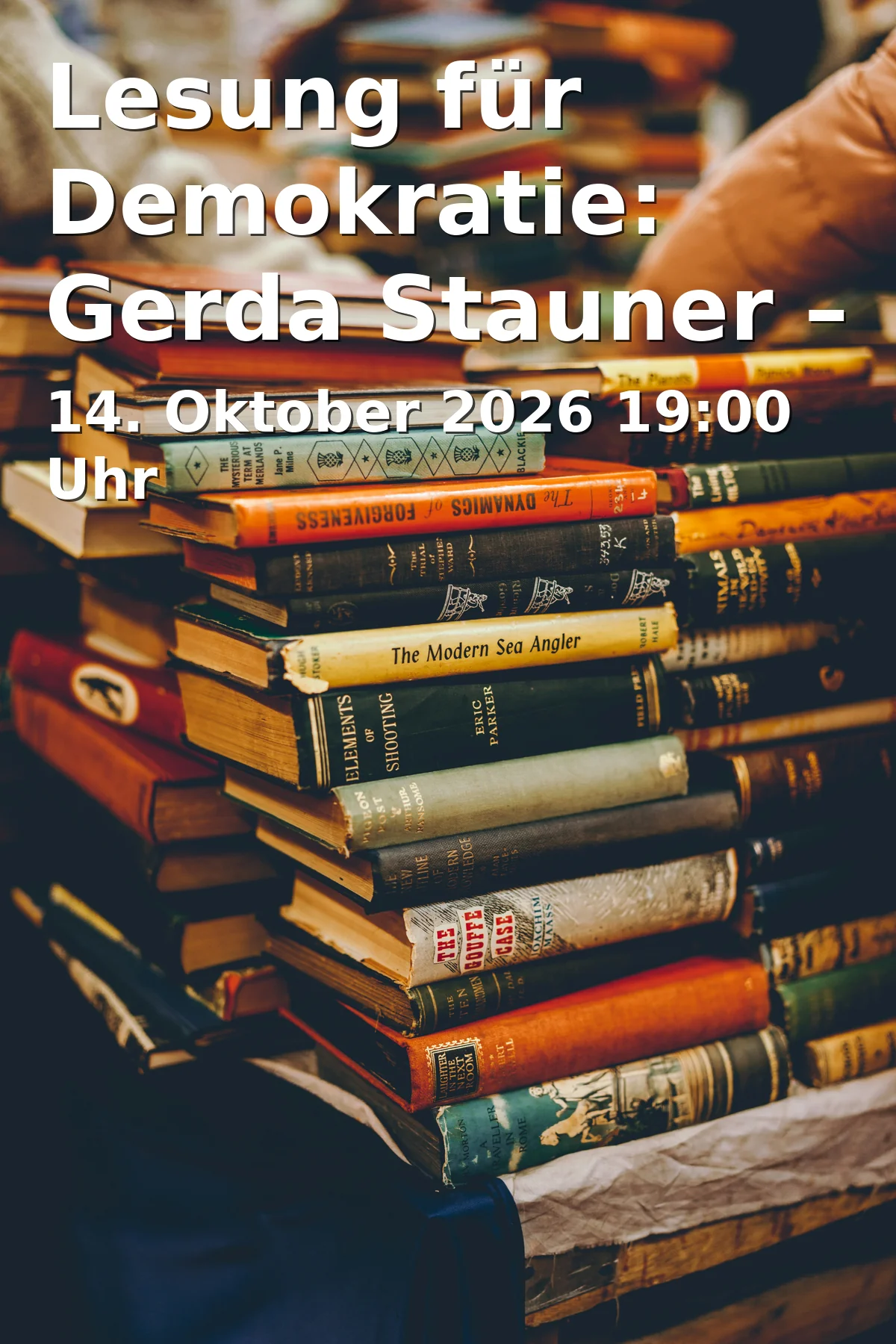 Lesung für Demokratie: Gerda Stauner – Das kleine Hotel am Getreidemarkt