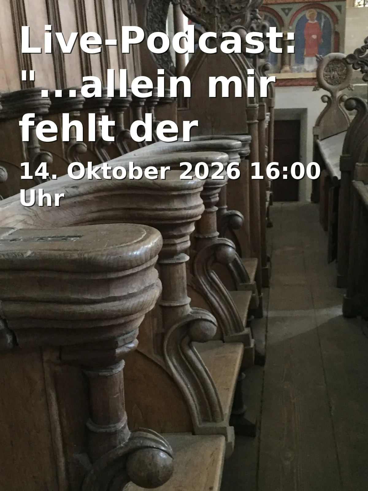 Event: Live-Podcast: "...allein mir fehlt der Glaube." in Evangelisches Klinikum Bethel (EvKB), Johannesstift, Schildescher Straße 103p, 33611 Bielefeld on 14. Oktober 2026