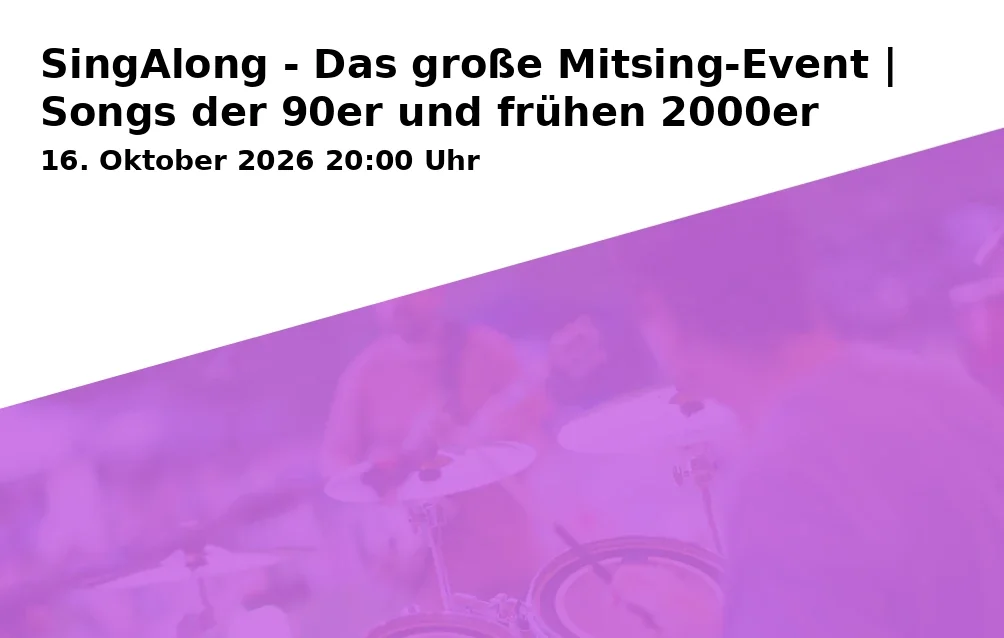 Event: SingAlong - Das große Mitsing-Event | Songs der 90er und frühen 2000er in Movie, Am Bahnhof 6, 33602 Bielefeld on 16. Oktober 2026