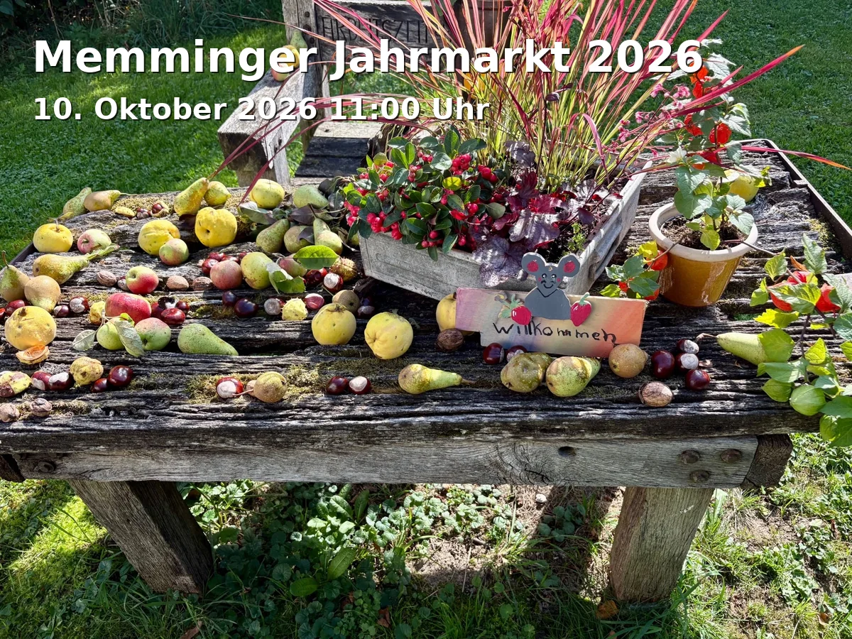 Event: Memminger Jahrmarkt 2026 in Innenstadt, Westertorplatz, 87700 Memmingen on 10. Oktober 2026