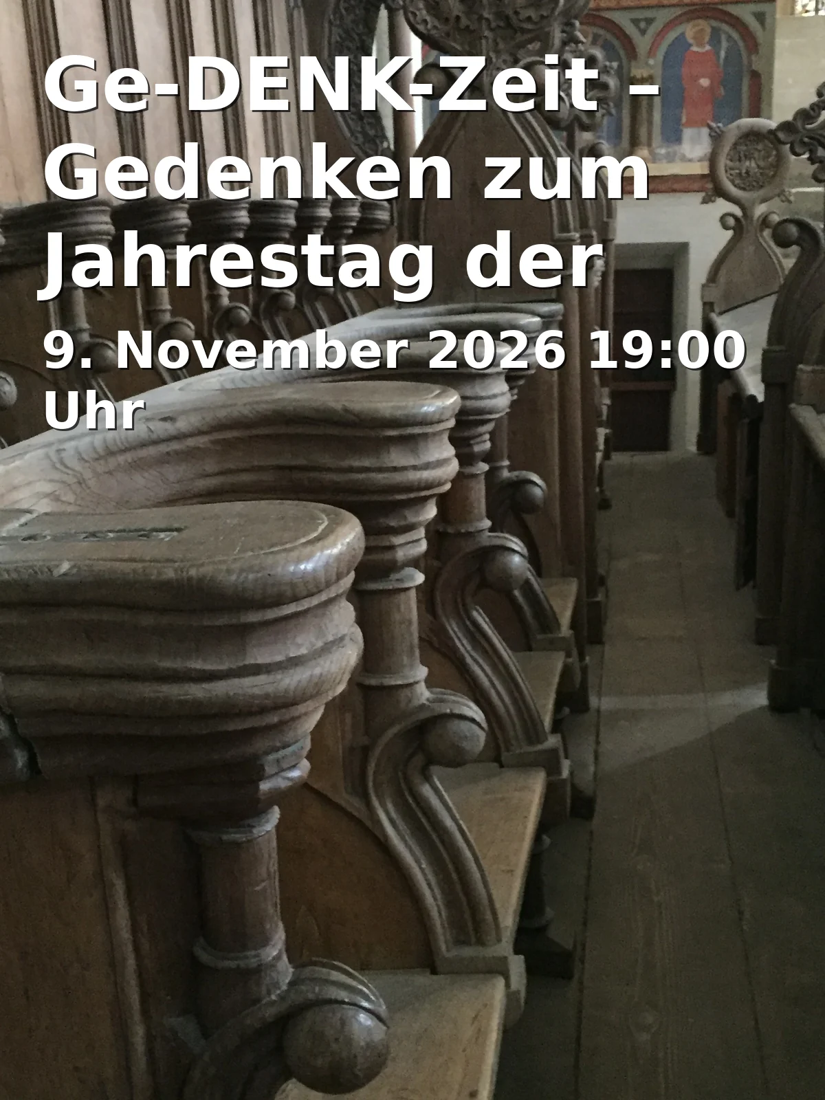 Ge-DENK-Zeit – Gedenken zum Jahrestag der Reichspogromnacht