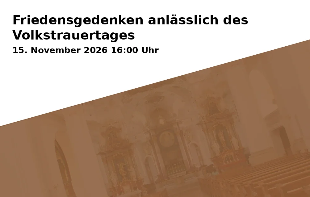 Event: Friedensgedenken anlässlich des Volkstrauertages in am Kriegerdenkmal, Schulstraße 6A, 86919 Utting on 15. November 2026