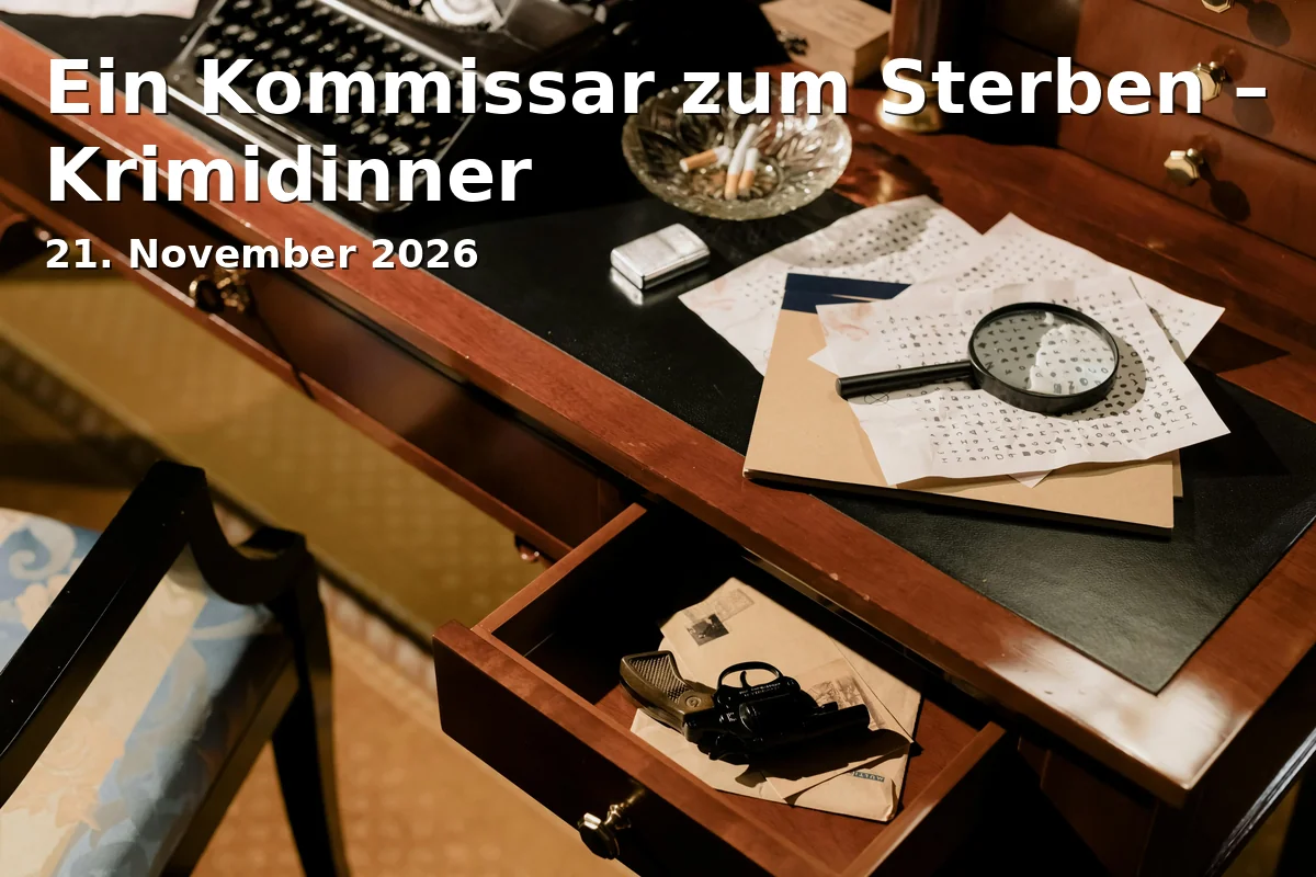 Event: Ein Kommissar zum Sterben – Krimidinner in Gasthof DIE POST, Andechsstraße 1, Herrsching am Ammersee on 21. November 2026