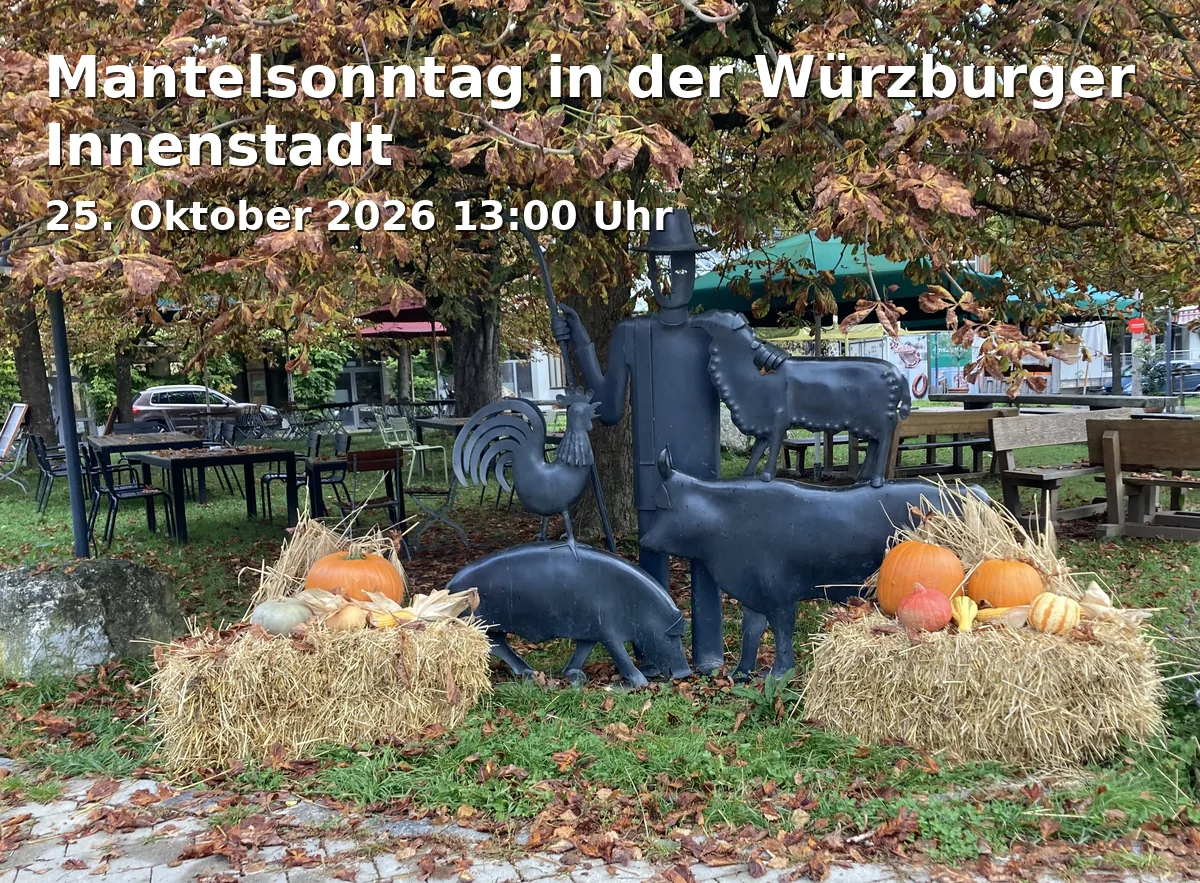 Mantelsonntag in der Würzburger Innenstadt