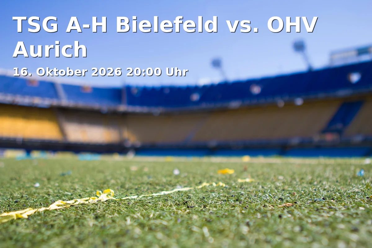 Event: TSG A-H Bielefeld vs. OHV Aurich in Seidensticker Halle, Werner-Bock-Straße 35, 33602 Bielefeld on 16. Oktober 2026