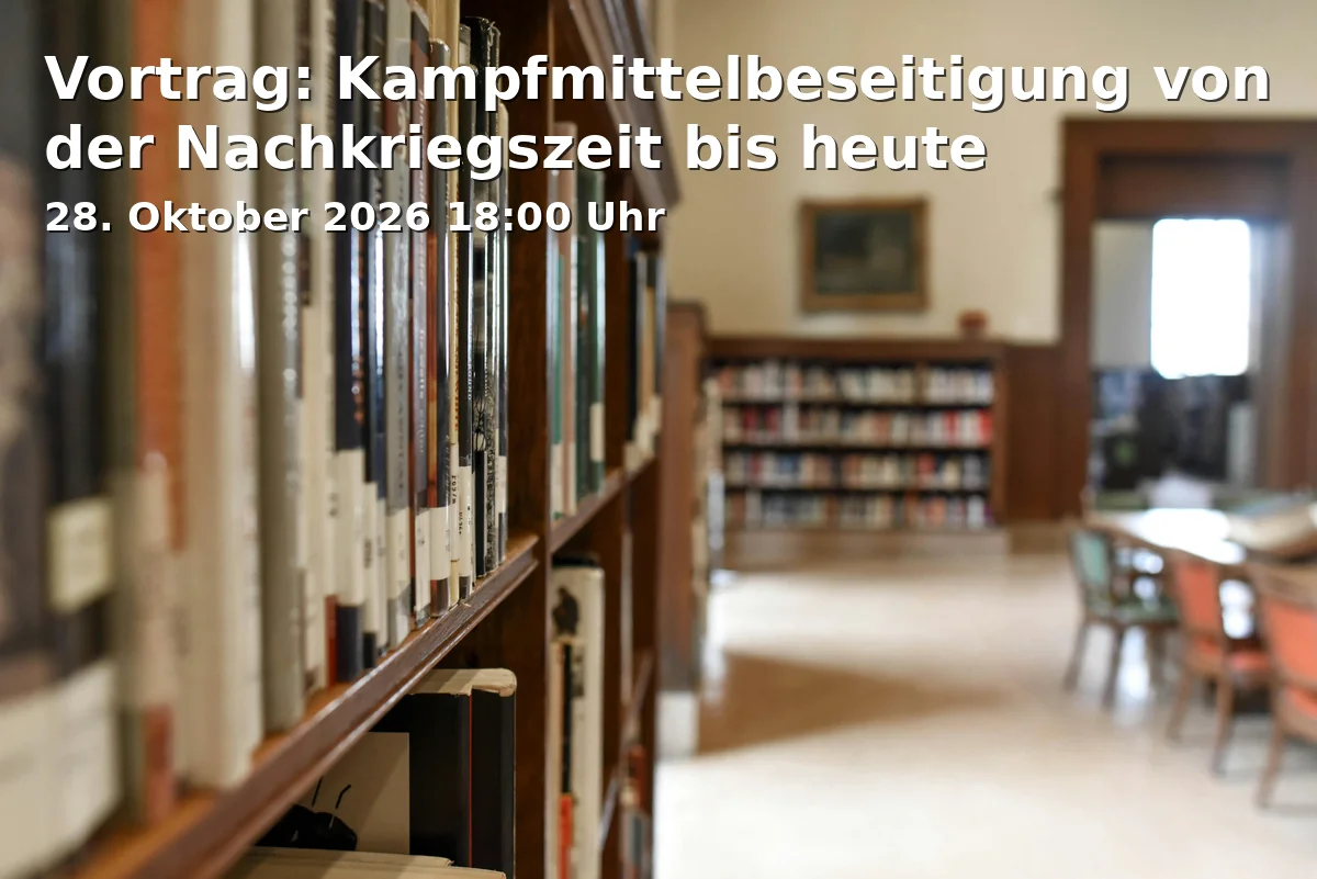 Event: Vortrag: Kampfmittelbeseitigung von der Nachkriegszeit bis heute in Historisches Archiv mit Rheinischem Bildarchiv, Eifelwall 5, 50674 Köln on 28. Oktober 2026