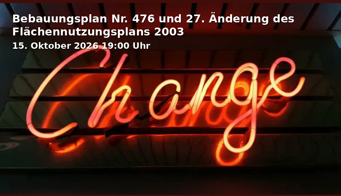Bebauungsplan Nr. 476 und 27. Änderung des Flächennutzungsplans 2003