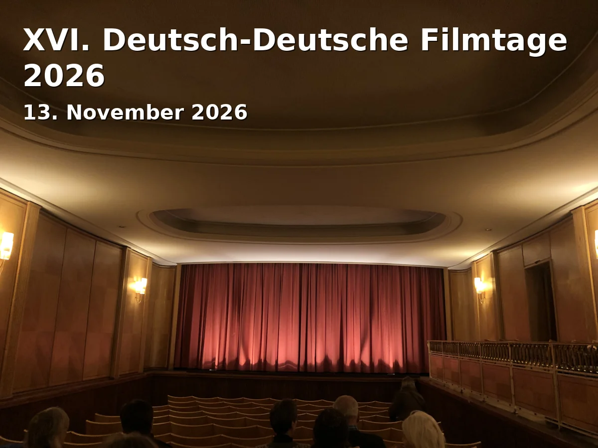 Event: XVI. Deutsch-Deutsche Filmtage 2026 in Central-Kino Hof, Hof on 13. November 2026