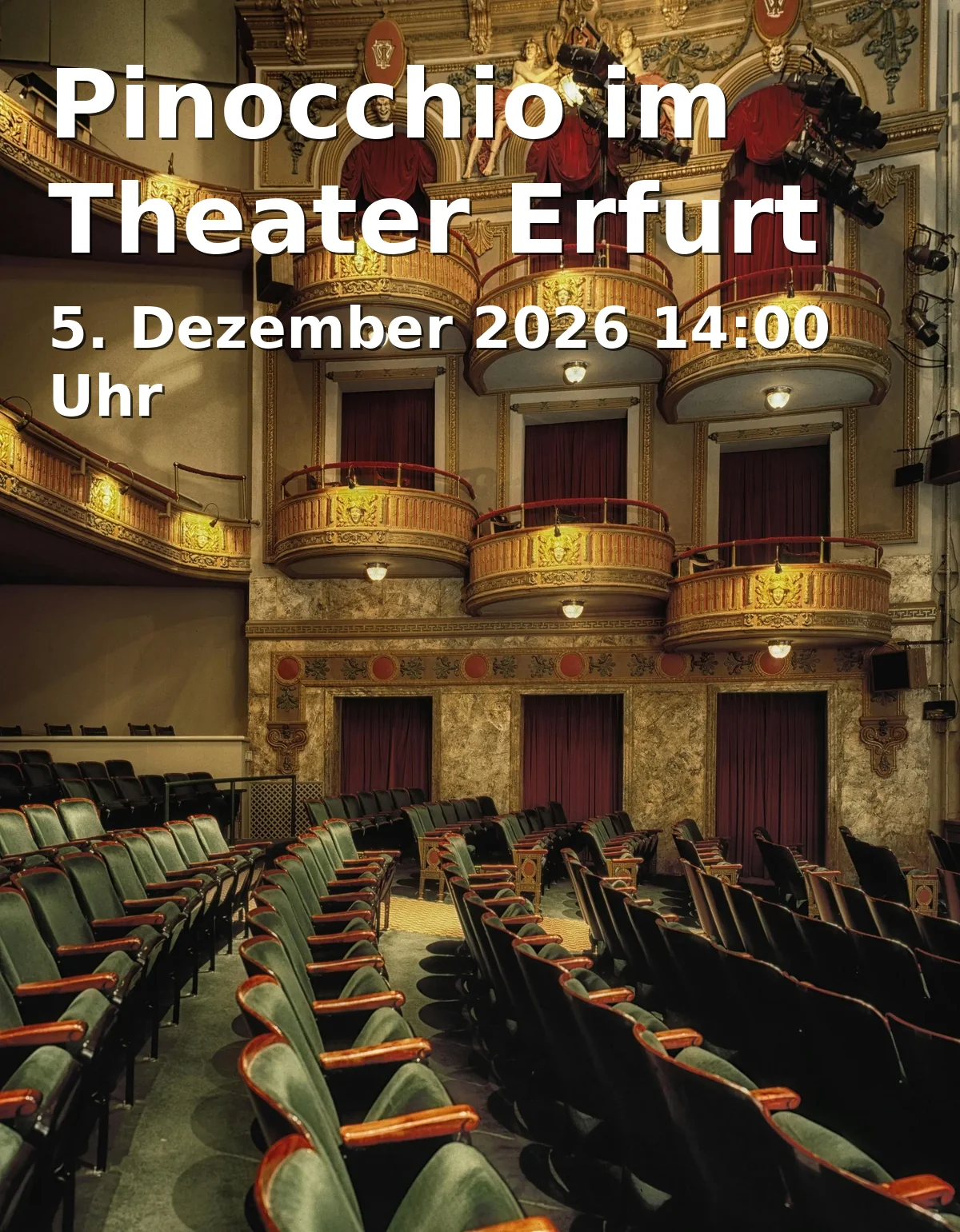 Event: Pinocchio im Theater Erfurt in Großes Haus des Theater Erfurt, Theaterplatz 1, 99084 Erfurt on 5. Dezember 2026