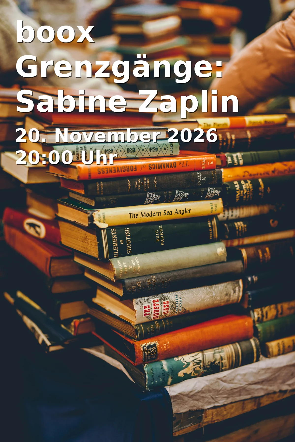 Event: boox Grenzgänge: Sabine Zaplin und Tanja Weber im Gespräch mit Pierre Jarawan in bosco - Bar Rosso, Oberer Kirchenweg 1, 82131 Gauting on 20. November 2026