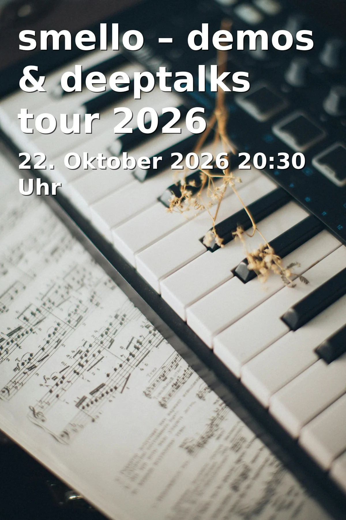 Event: smello – demos & deeptalks tour 2026 in Orangehouse (Feierwerk), Hansastraße 41, 81373 München on 22. Oktober 2026