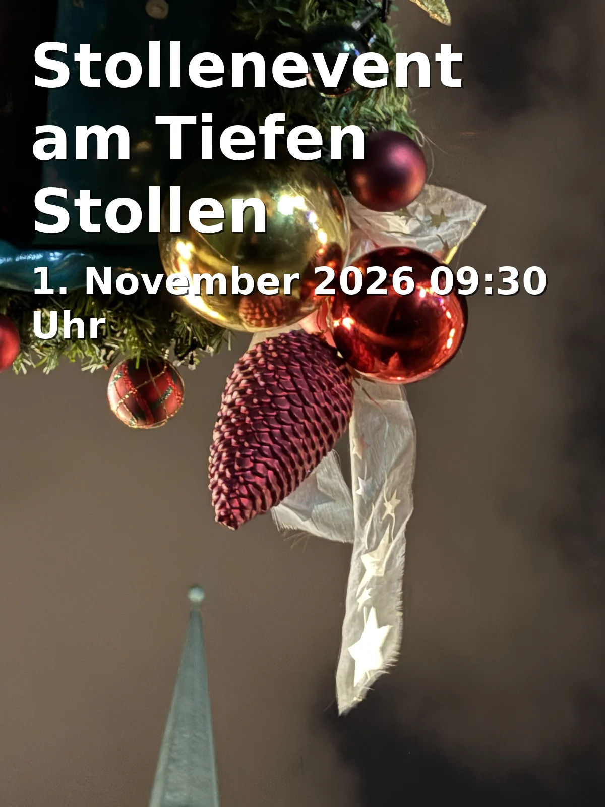 Event: Stollenevent am Tiefen Stollen in Besucherbergwerk Tiefer Stollen, Erzhäusle 1, 73433 Aalen on 1. November 2026