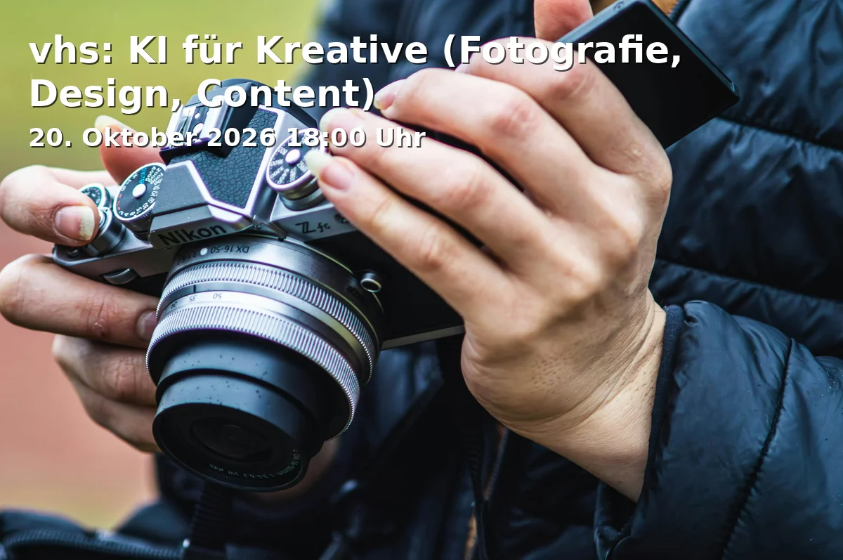 vhs: KI für Kreative (Fotografie, Design, Content)