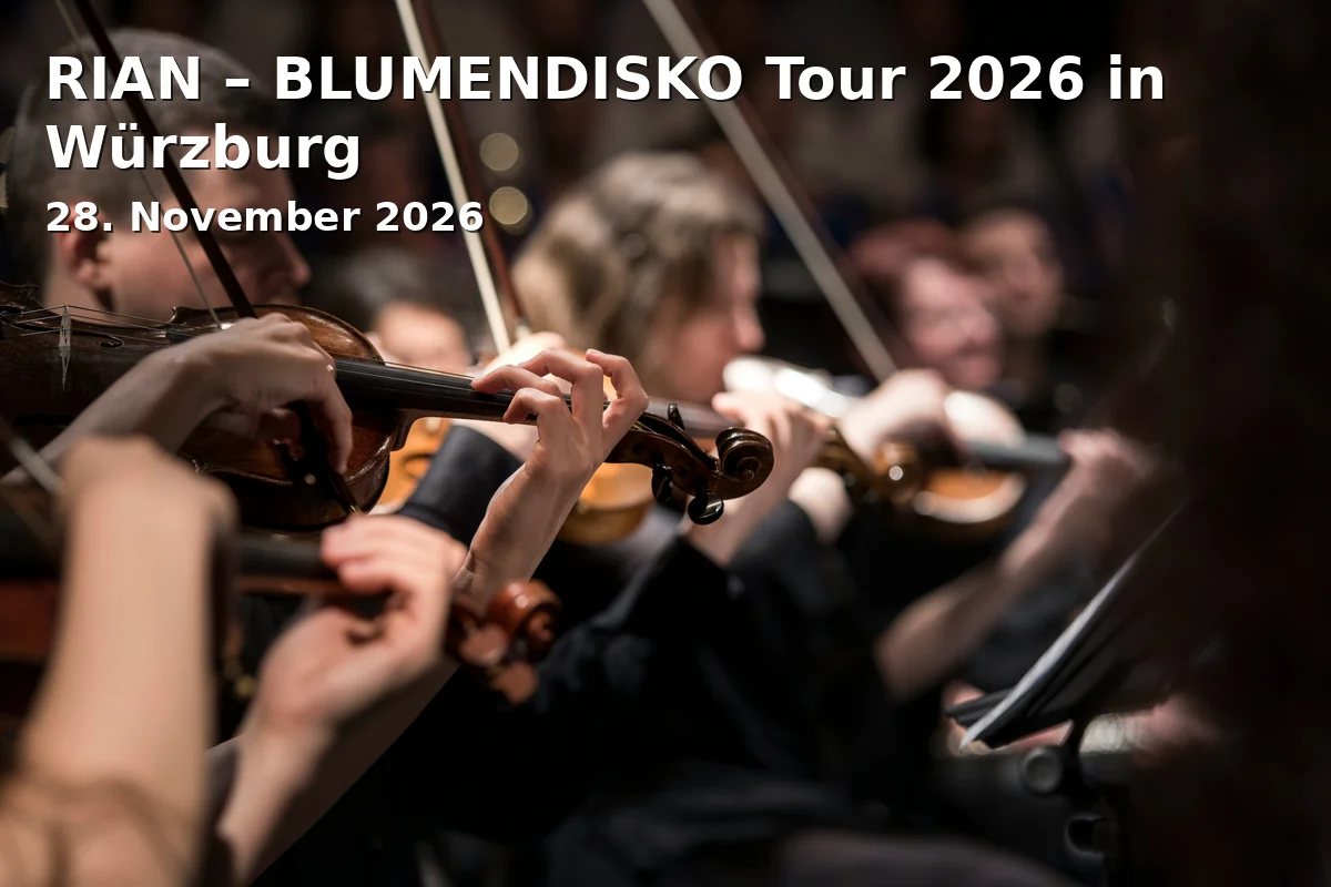 Event: RIAN – BLUMENDISKO Tour 2026 in Würzburg in Posthalle Würzburg, Adresse nicht angegeben, Würzburg on 28. November 2026