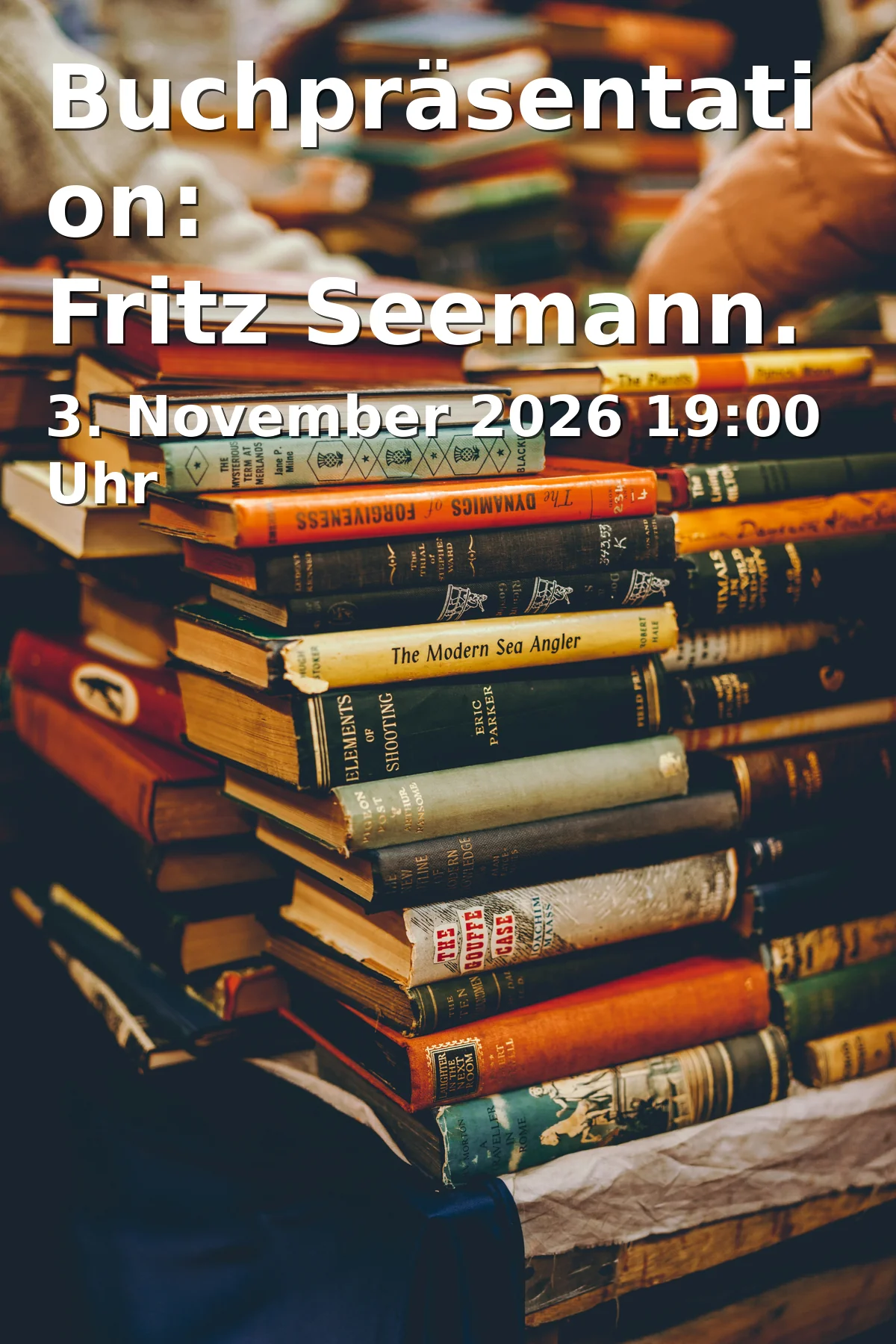 Event: Buchpräsentation: Fritz Seemann. Wir sind hier in einer Mausefalle in Franz-Joachim-Behnisch-Saal (Regionalbibliothek), Scheibenstraße 7, 92637 Weiden in der Oberpfalz on 3. November 2026