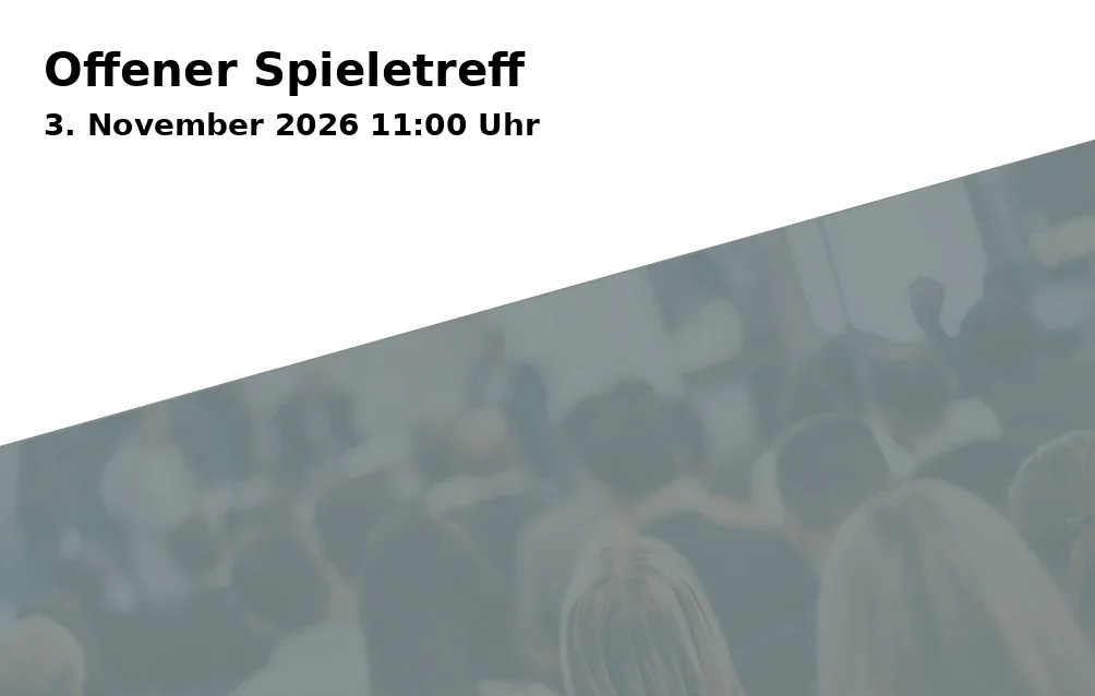 Event: Offener Spieletreff in Stadtbibliothek Göttingen, Thomas-Buergenthal-Haus, Gotmarstr. 8, 37073 Göttingen on 3. November 2026