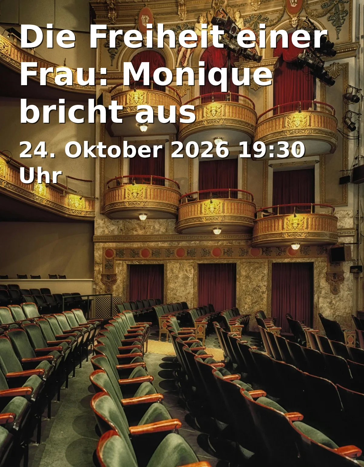 Event: Die Freiheit einer Frau: Monique bricht aus in Nationaltheater Mannheim - Altes Kino Franklin, Abraham-Lincoln-Allee 1, 68309 Mannheim on 24. Oktober 2026