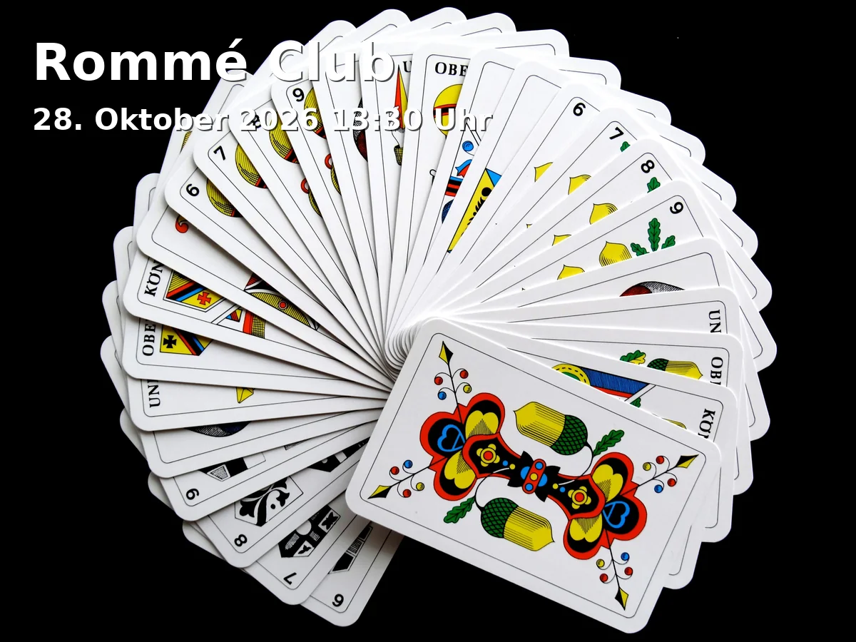 Event: Rommé Club in Bürgerbegegnungsstätte Stadt Bayreuth, Am Sendelbach 1-3, 95445 Bayreuth on 28. Oktober 2026