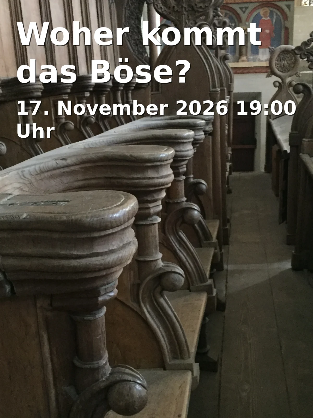Event: Woher kommt das Böse? in Burkardushaus - Tagungszentrum am Dom, Am Bruderhof 1, 97070 Würzburg on 17. November 2026