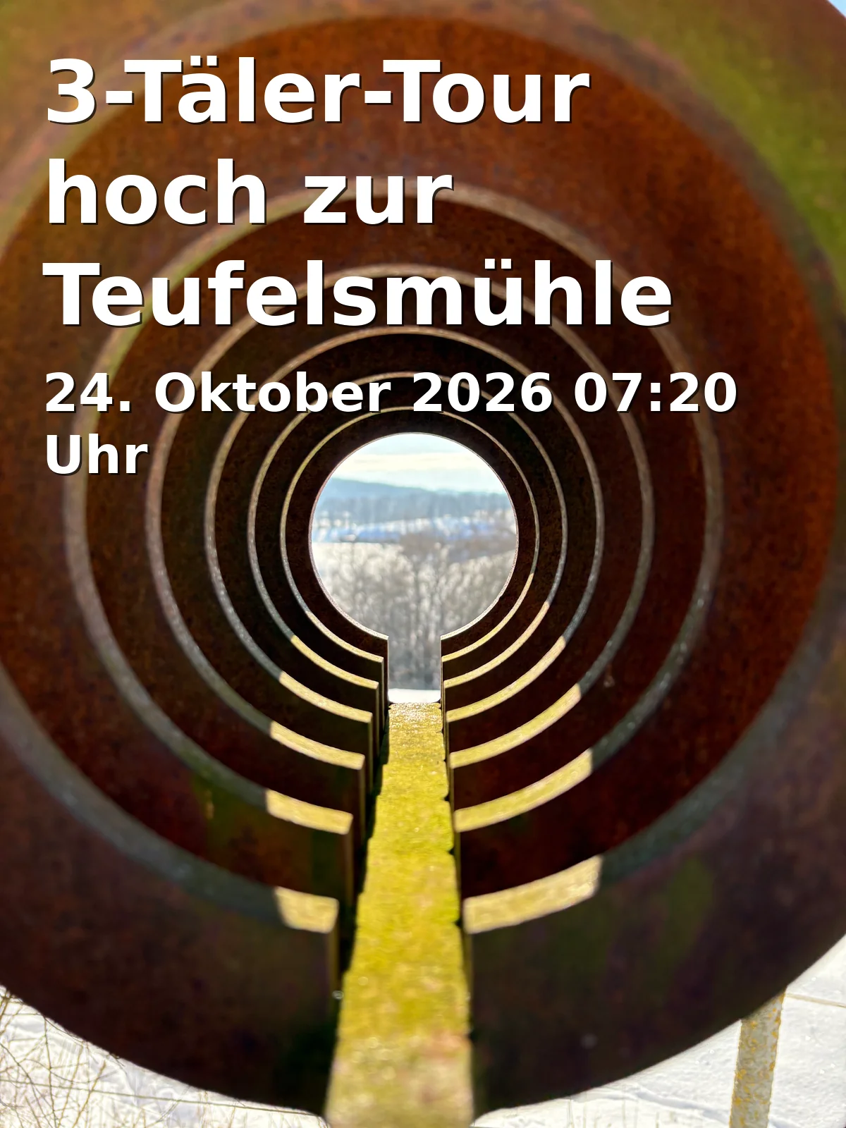 Event: 3-Täler-Tour hoch zur Teufelsmühle in Karlsruhe Hauptbahnhof - Halle Treffpunkt on 24. Oktober 2026