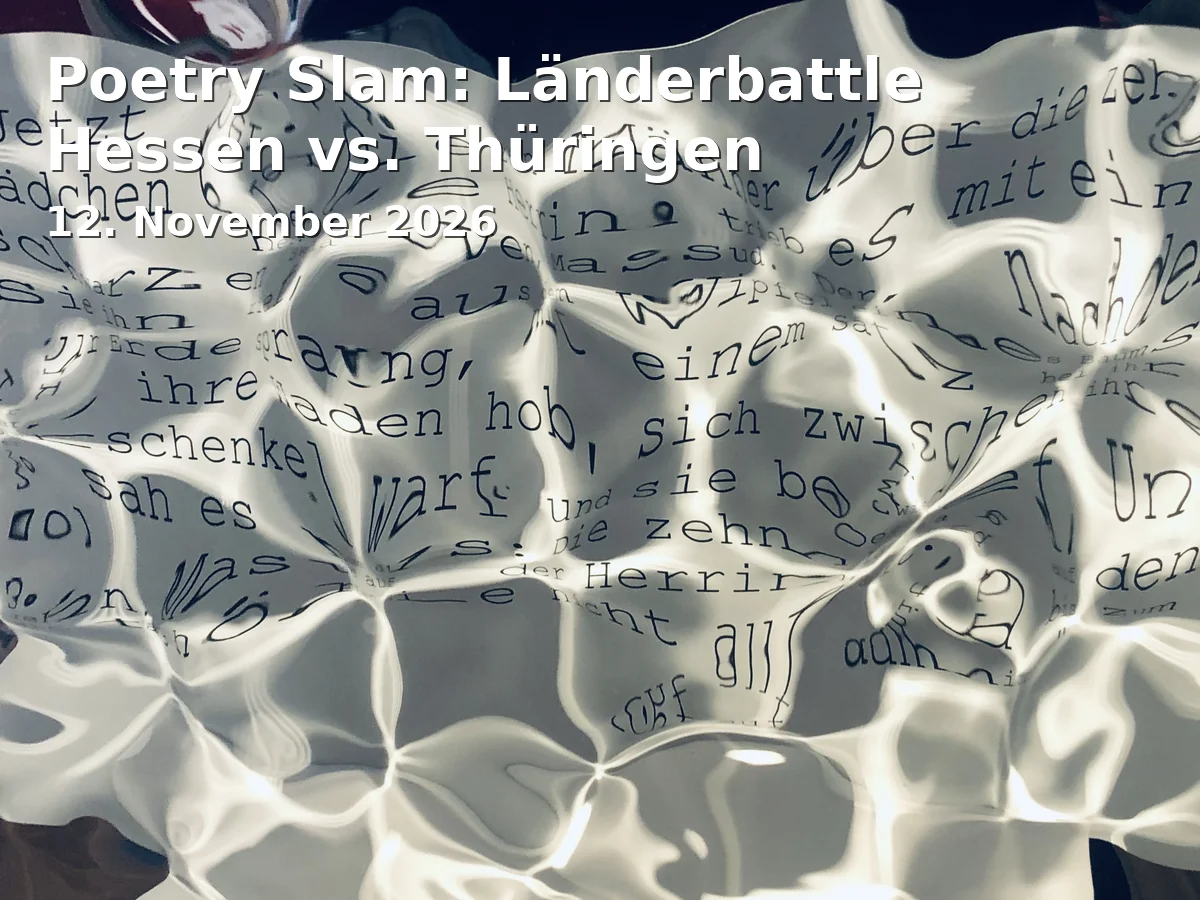 Poetry Slam: Länderbattle Hessen vs. Thüringen